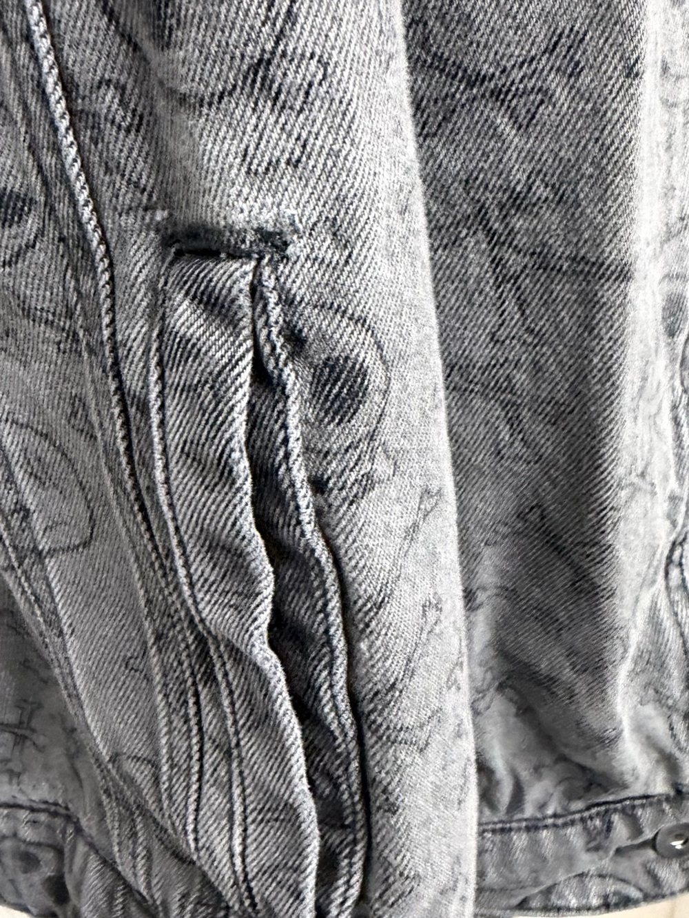 Disney The Nightmare Before Christmas Gray Denim Jacket - Picture 5 of 7